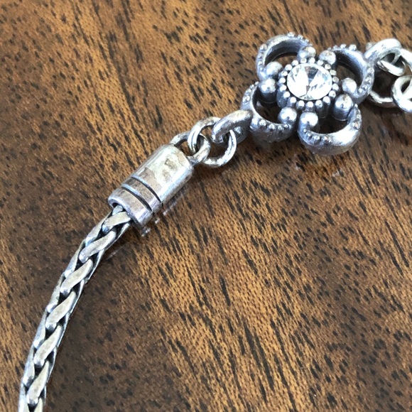 Brighton Flower Crystal Add-A-Bead charm bracelet. - Picture 3 of 13